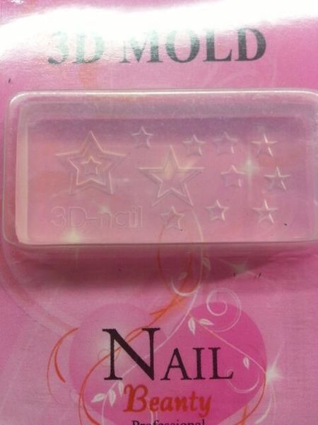 3D Mold- Stars #M16. Make Your Own 3D Nail Decorations