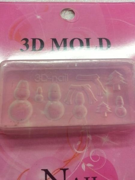 3D Mold- Snowman #M14 - Make your own 3D Nail Decorations