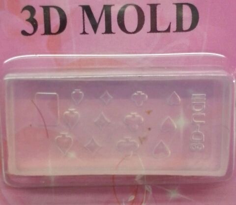 3D Mold- Playing Cards #M13- Make your own 3D Nail Decorations