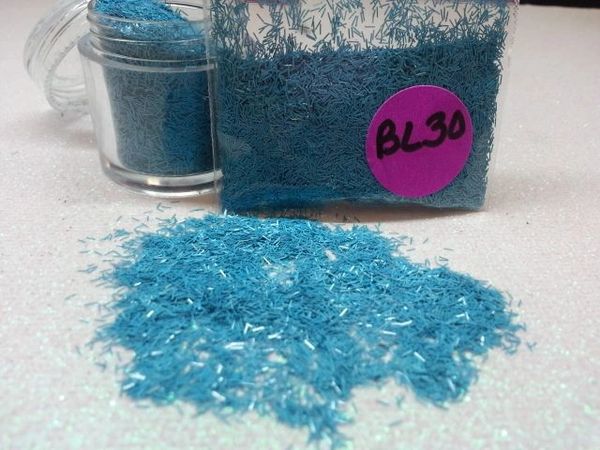 BL30 Argentina Blue (Fibers) Solvent Resistant Glitter