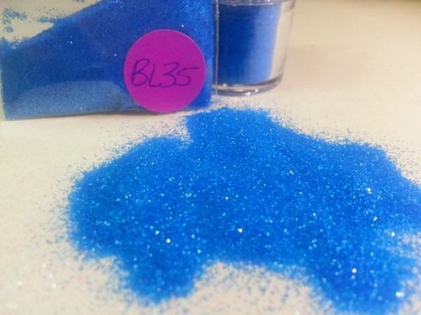 BL35 Neon Blue (.008) Solvent Resistant Glitter