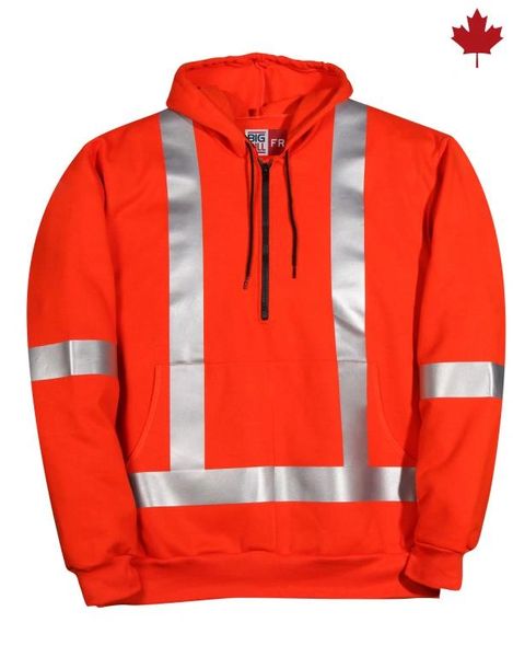 Big Bill 1/4 Zip-Up Polartec® Wind Pro® FR Sweatshirt with Reflective Material; Style: RT26WP12