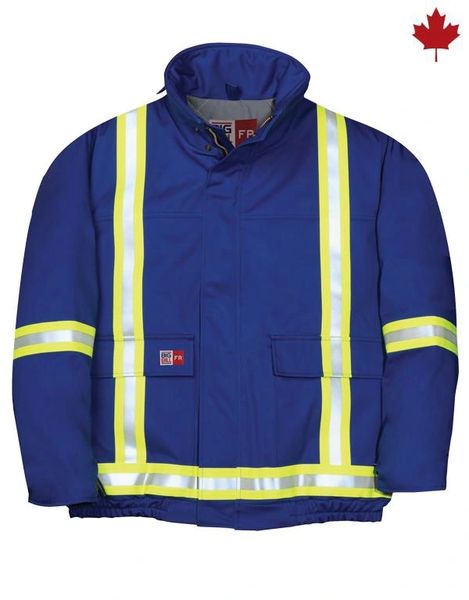 Wool Blend Jacket - Fire Resistant (FR), Long Coat, Covered Snap