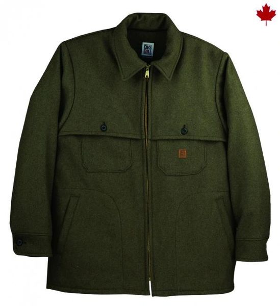 Big Bill Hooded Fleece Lined Merino Wool Jacket for Hunting, Shooting and  Winter Outdoors Made in Canada, Green, Large : : Clothing, Shoes &  Accessories