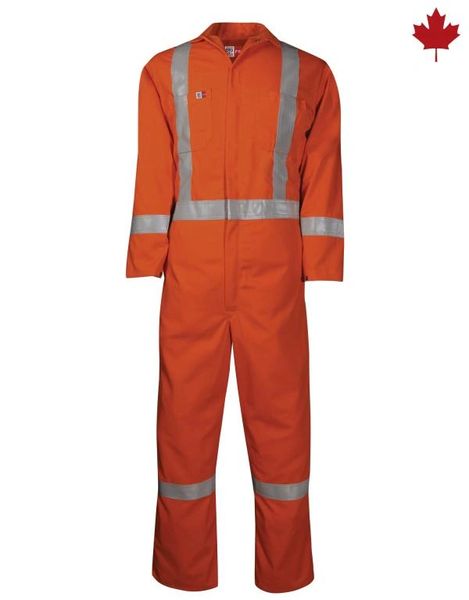 Big Bill 7 oz Westex Ultrasoft FR Flame Resistant Coveralls with Silver Striping; Style 408US7