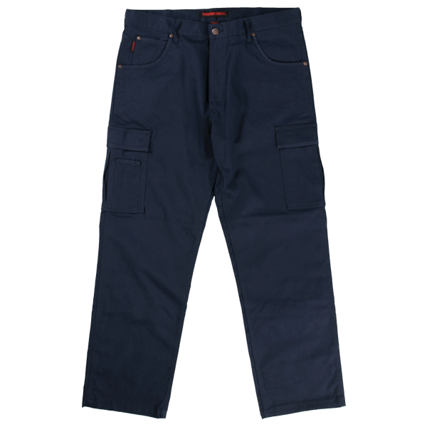 Tough Duck Navy Fleeced Lined Flex Twill Cargo Pants WP06