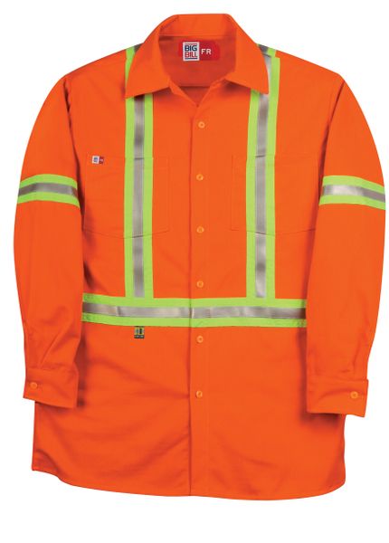 Big Bill 7 oz Westex™ Ultra Soft® Hiviz Industrial Work Shirt; Style: 235US7