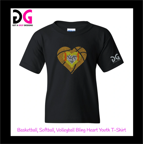Glitter Basketball Shirt, Basketball Heart