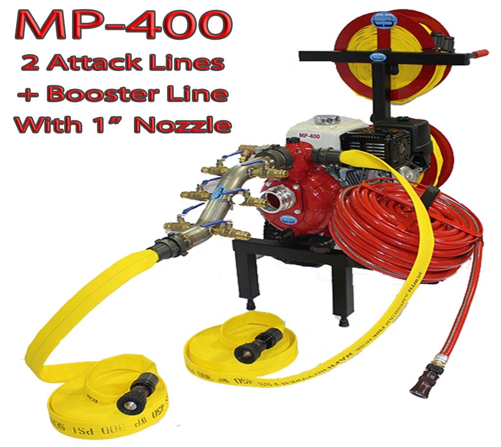 Code 3 Water Wildfire Home Protection Pump  cart system 2 attack lines and booster line 