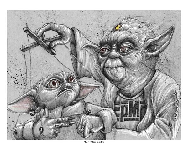 Yoda Drinkanddrawwithtai Rtj Run The Jewels Epmd Killer Mike El P Baby Mandalorian Star Wars Art By Tai