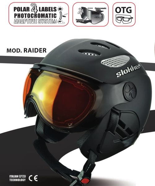 Ski with Mounted Polarized Photochromatic Visor | SlokkerSports.com