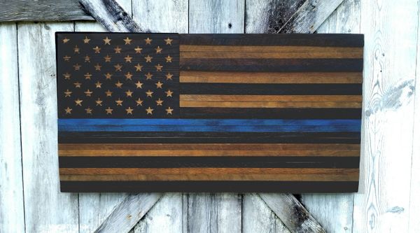 Blue Line Hand Carved - Large