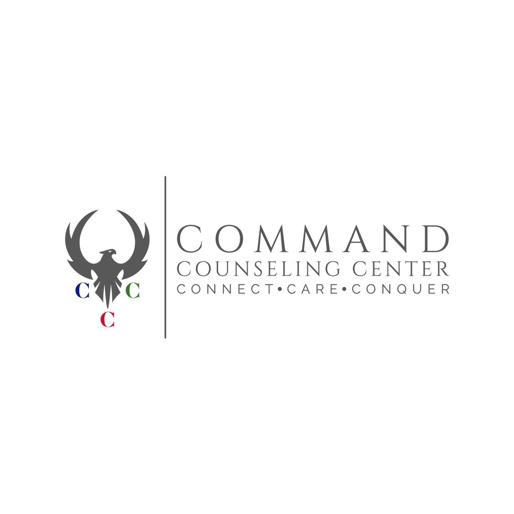 Command Counseling's  Logo est. 2019.  It's the Phoenix with the BLUE, RED, & GREEN THIN LINE!