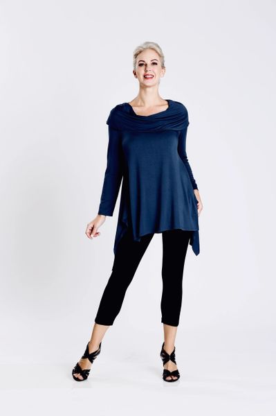 IC Collection Comfy Drape Neck Tunic-IC-3752T | IC Collection | Unique ...