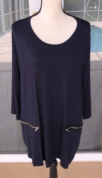 Comfy USA Double Zip Side Pocket Tunic-WM745 | IC Collection | Unique ...