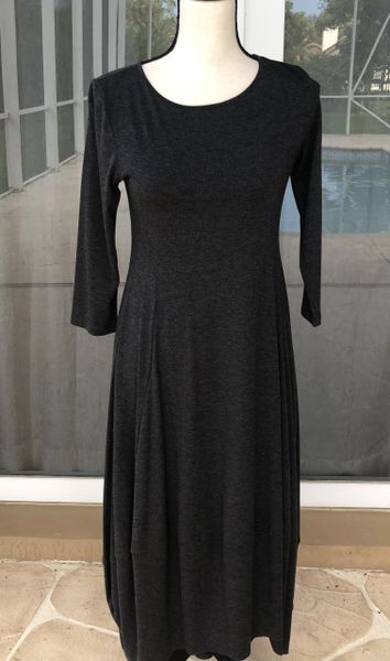 Comfy USA Casual 3/4 Sleeve Dress-M381 | IC Collection | Unique Apparel