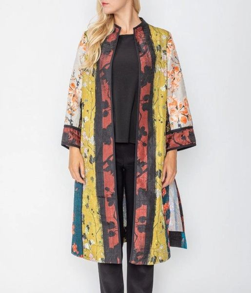 IC Collection Long Open Print Jacket-IC-5446J | IC Collection | Unique ...
