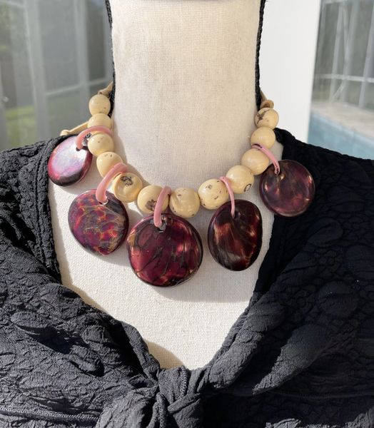 Tagua Handmade Willow Necklace615953834871 IC Collection Unique