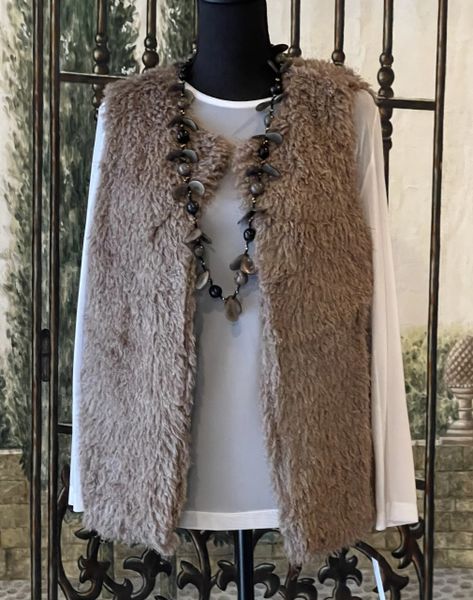 IC Collection Shaggy Fur Vest-IC-2311V