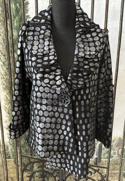 IC Collection Silver Dotted Designer Jacket-IC-1016JX | IC Collection ...