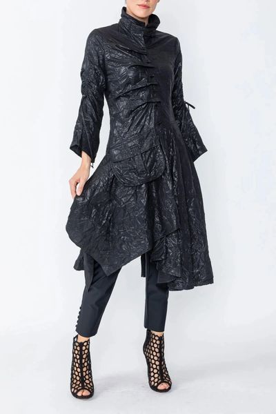 IC Collection Asymmetric Long Crinkle Jacket-IC-5078J