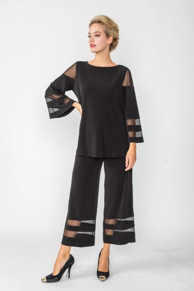 IC Collection Split Mesh Sleeve Top-IC-4896T | IC Collection | Unique ...