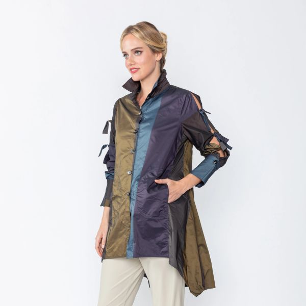 IC Collection Color Block Tunic With Bow Tie Sleeve-IC-5110T | IC ...