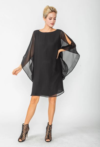 IC Collection Mesh Overlay Dress-IC-4859D