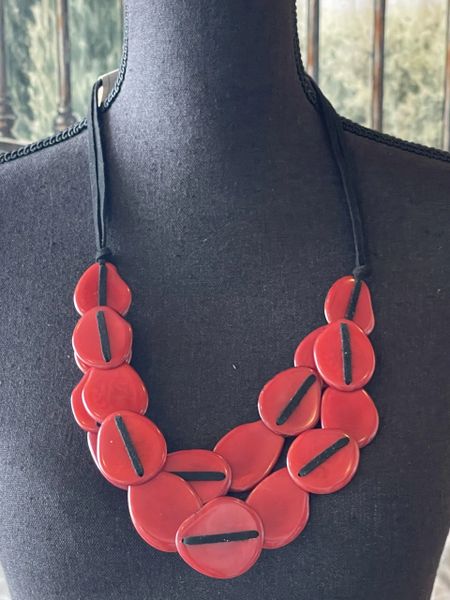 Tagua Handmade Belle Necklace-SC378-RO
