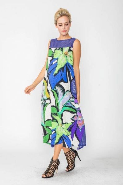 IC Collection Sleeveless Floral Print Dress-IC-5853D | IC Collection ...