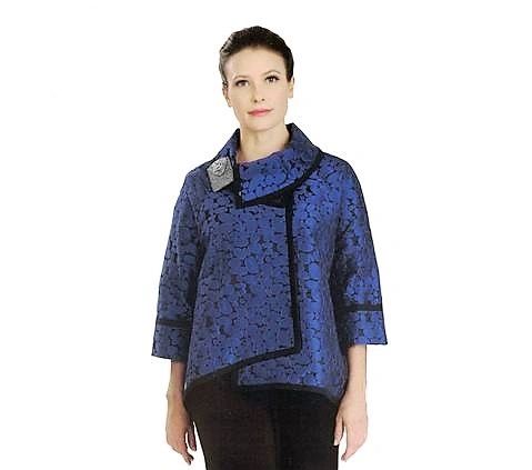 IC Collection Jacquard High-Low Jacket-IC-3004J | IC Collection ...