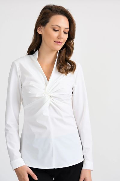 Joseph Ribkoff Long Sleeve White Shirt-JR-201281 | IC Collection ...
