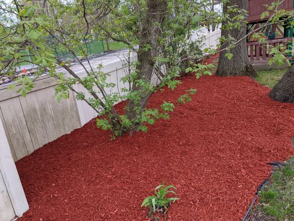 Red mulch installation!