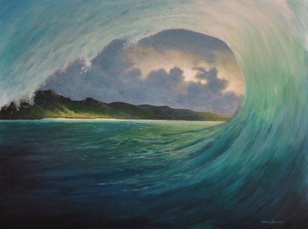Stoked ! - The ART of G'iles - Paintings & Prints, Landscapes & Nature,  Beach & Ocean, Waves - ArtPal
