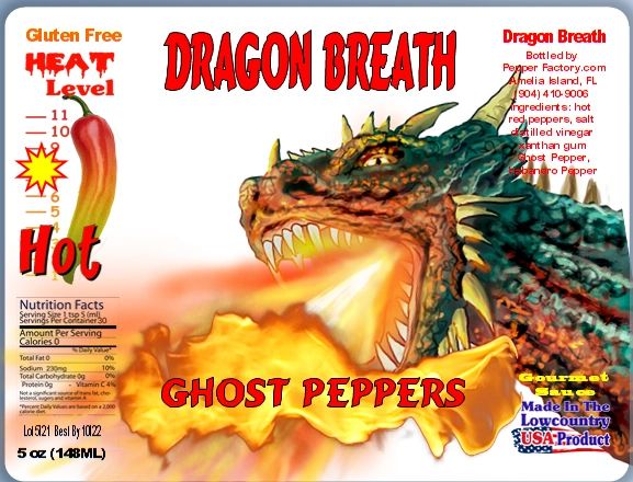 Dragon Breath Pepper Factory Hot Sauce Dipping Grilling Sauce Private Label