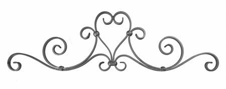 #(QC-903) Forged Steel Scroll Crown Gate Top