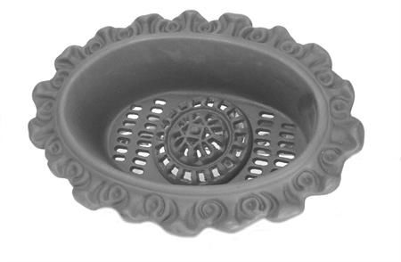 #(698-XS) Cast Iron Victorian Small Recessed Foundation Vent