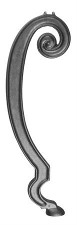 #(9966) Cast Iron Ram Horn Design Leg