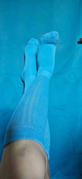 Well Worn Baby Blue Socks