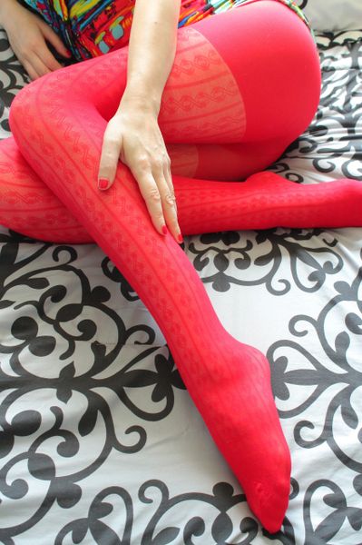 Well Worn Red Pantyhose