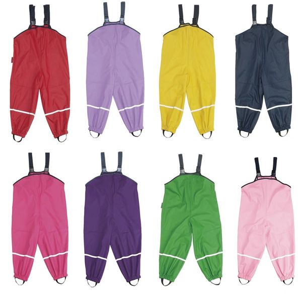 Toddler Kids Boys Girls Waterproof Rain Pants Mud Dirty Proof Trousers  Rainwear