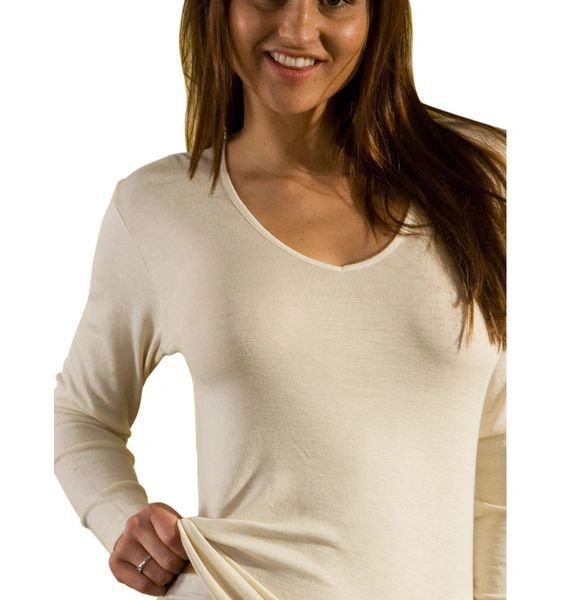 Buy Hocosa Women's Long-Underwear Pants in Wool-Silk Blend (46/US 16,  Natural White) at