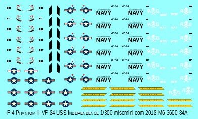 F 4 Phantom Ii Vf 84 Uss Independence 1 285 1 300 Scale Decals