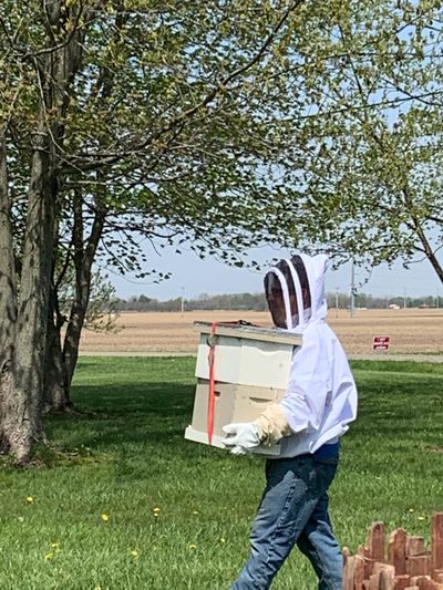 Installing the first Nuc hives from Lost Fork Valley Farms in Vevay Indiana.
