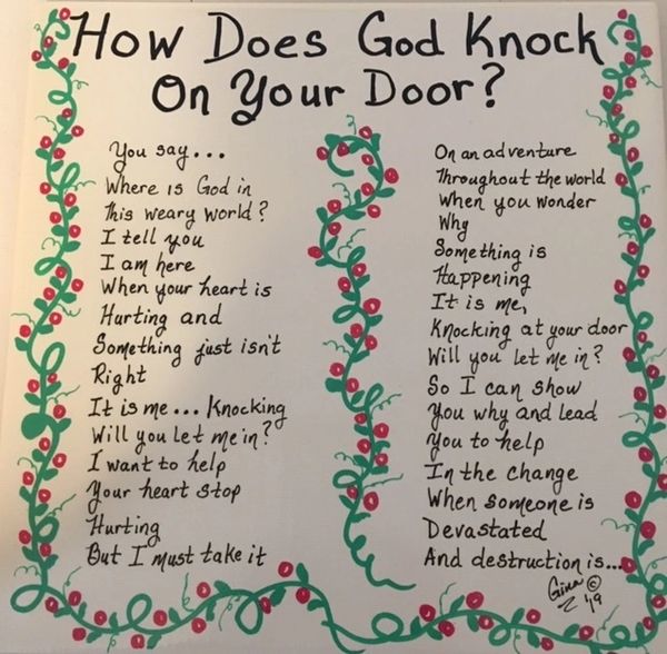 How Does God Knock On Your Door Handpainted Ceramic Poem Tiles Inspired By Gina