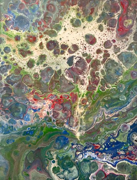 Conjuring Potions - 11" X 14" Stretched canvas - Acrylic pour