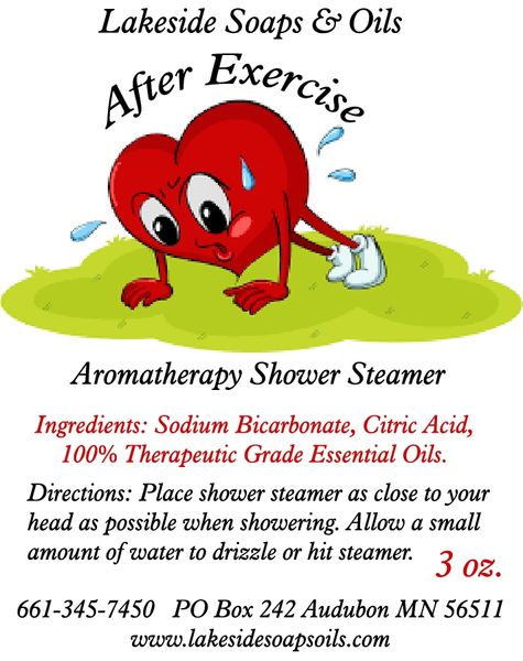 After Exercise Aromtherapy Shower Steamers