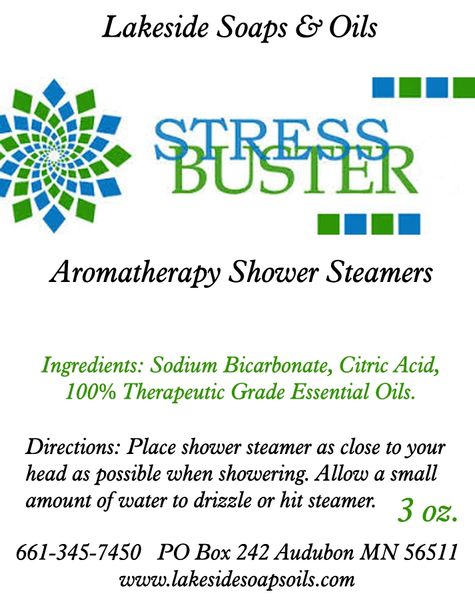 Stress Buster Aromatherapy Shower Steamer