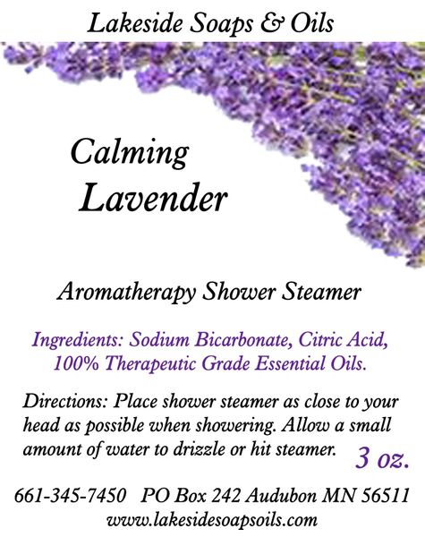 Calming Lavender Aromtherapy Shower Steamers