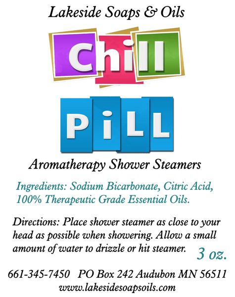 Chill Pill Aromatherapy Shower Steamers